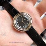 Perfect Replica Piaget Possession Stainless Steel Smooth Bezel Black Dial 34mm Watch